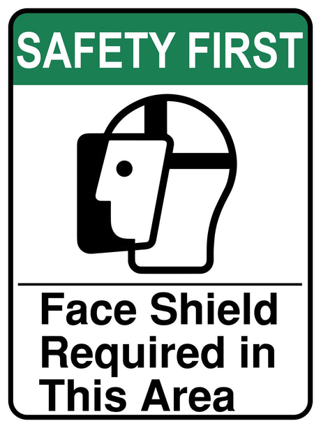 Face Shield Required In This Area