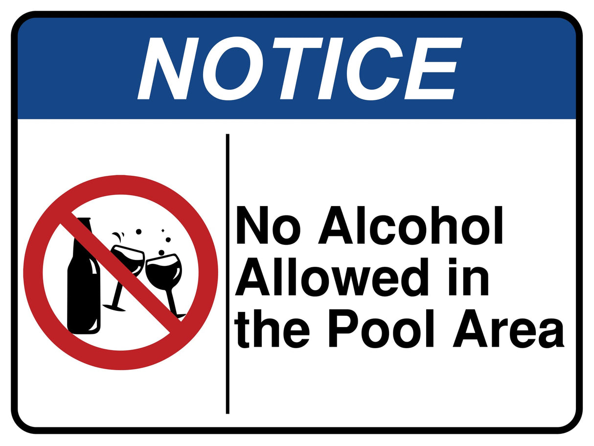 No Alcohol Allowed In The Pool Area