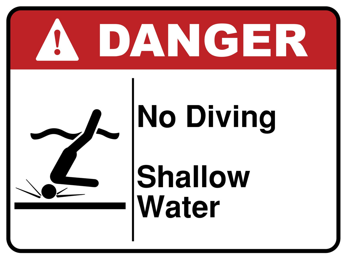 No Diving Shallow Water