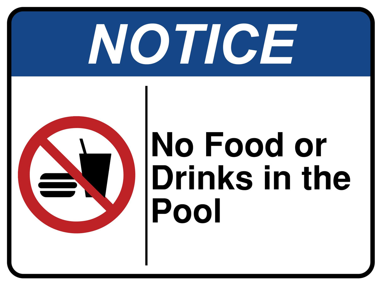 No Food Or Drinks In The Pool