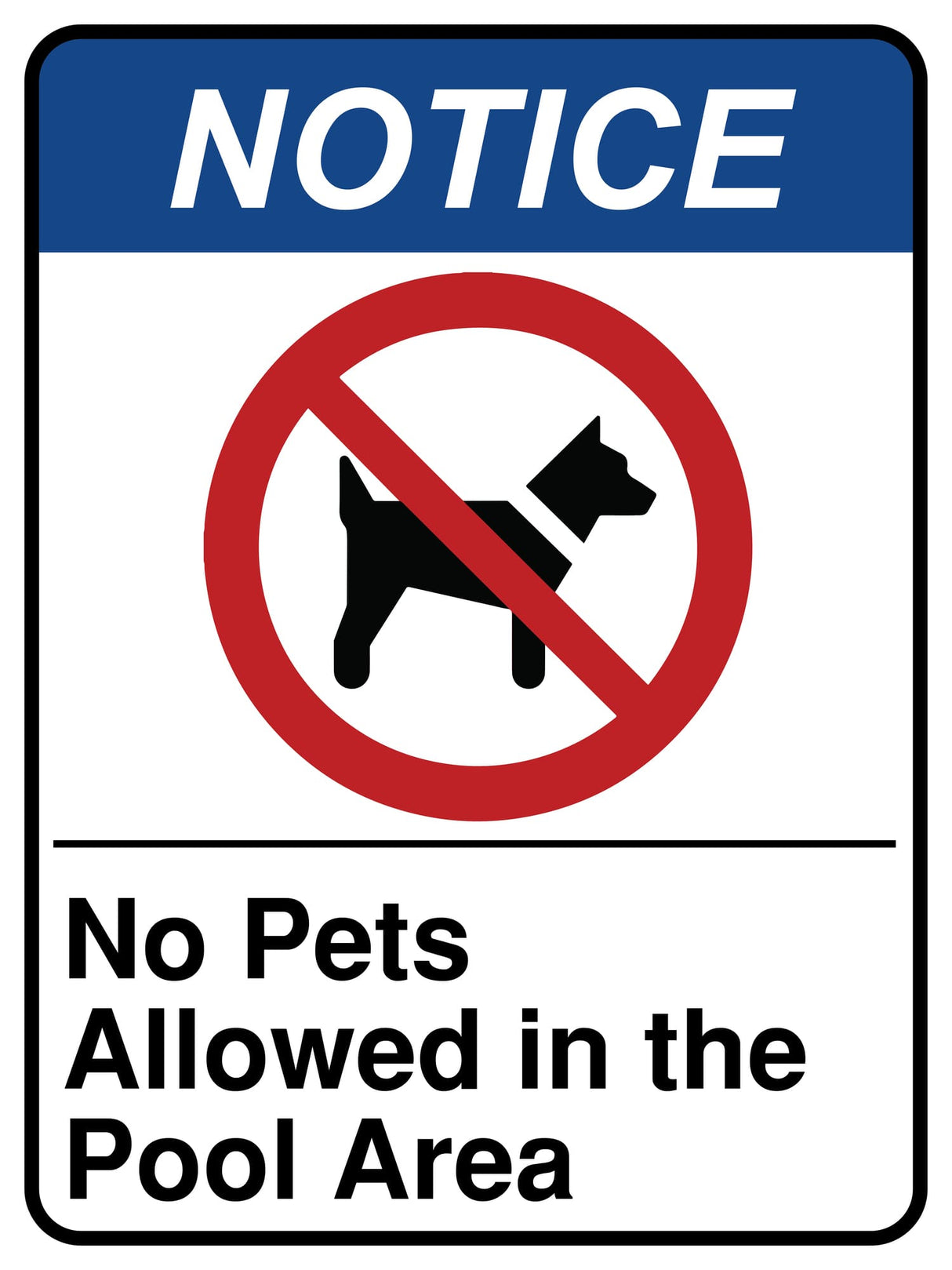 No Pets Allowed In The Pool Area