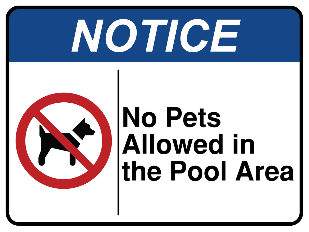 No Pets Allowed In The Pool Area