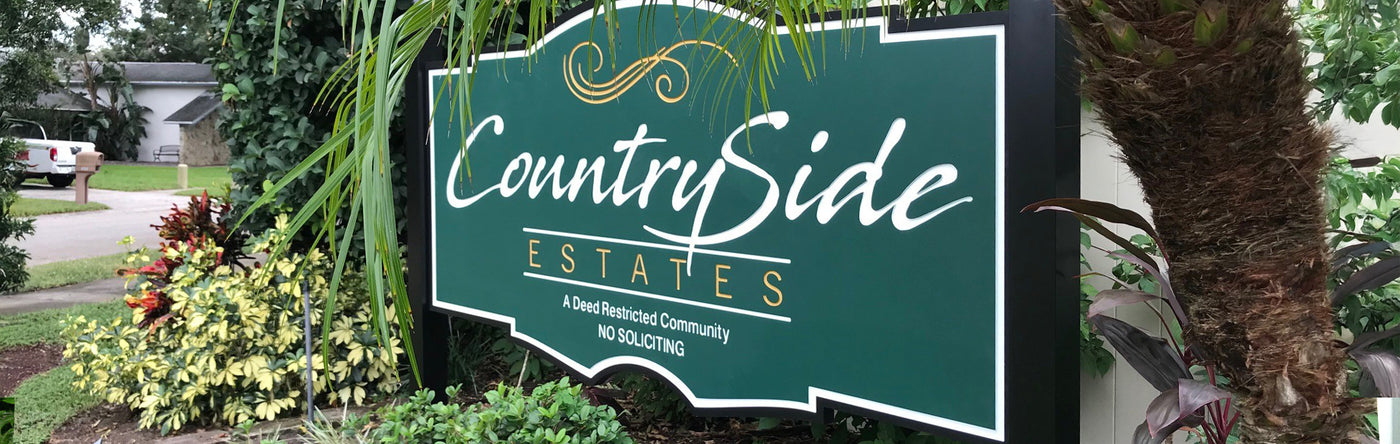 Post and Panel Sign with green background