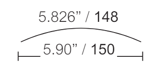 Vista Wall Sign - 6" Wide