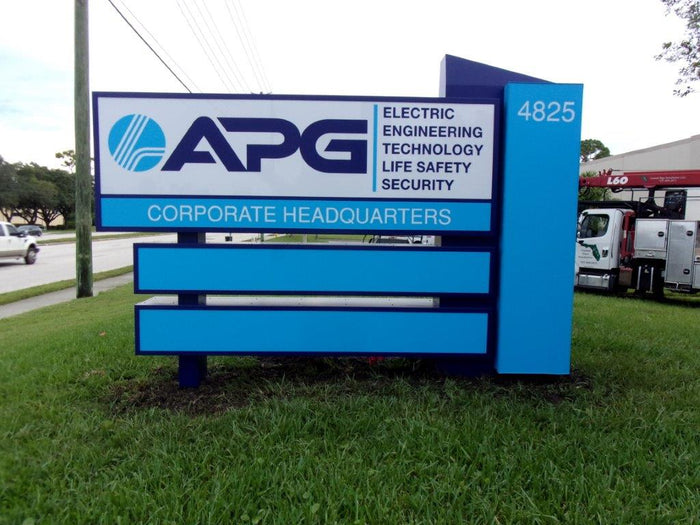 Monument sign for APG in Tampa, FL