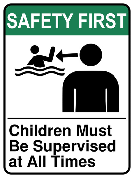 Children Must Be Supervised At All Times