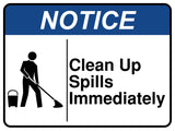 Clean Up Spills Immediately
