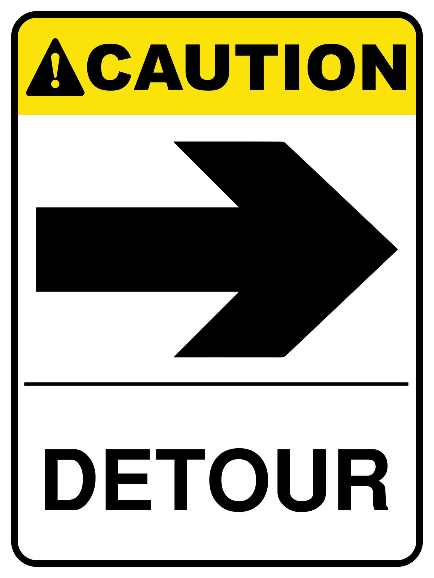 Detour Right - Sign-Age