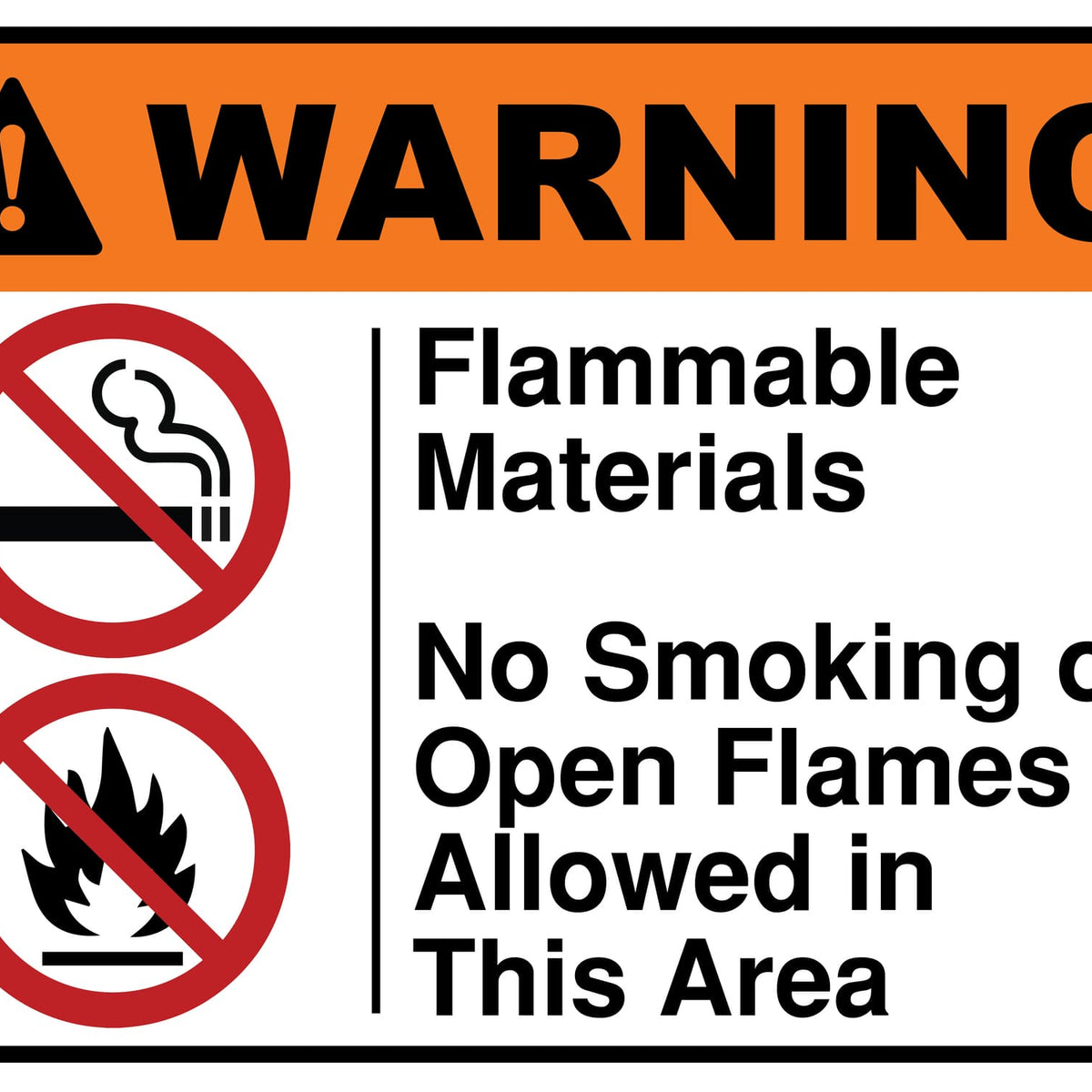 Flammable Materials Risk Of Fire Or Explosion - Sign-Age
