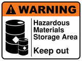 Hazardous Materials Storage Area Keep Out