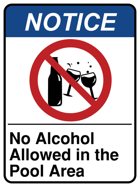 No Alcohol Allowed In The Pool Area