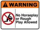 No Horseplay Or Rough Play Allowed - Sign-Age