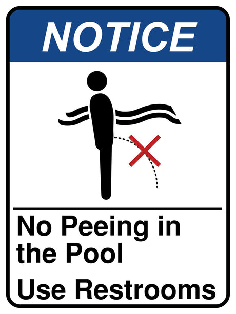 No Peeing In The Pool Use Restrooms