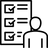 Person with a checklist icon, symbolizing task completion.