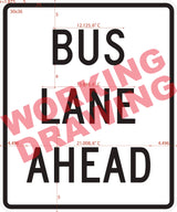 Bus Lane Ahead (Post-Mounted) (R03-12F)