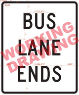 Bus Lane Ends (Post-Mounted) (R03-12G)