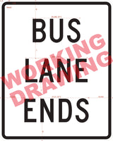 Bus Lane Ends (Post-Mounted) (R03-12G)