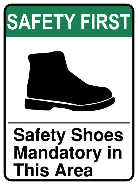 Safety Shoes Mandatory In This Area