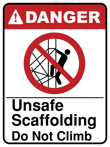 Unsafe Scaffolding Do Not Climb